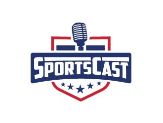 SportsCast logo design by Foxcody