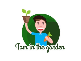 Tom in the garden logo design by maze