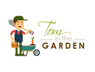 Tom in the garden logo design by BeezlyDesigns
