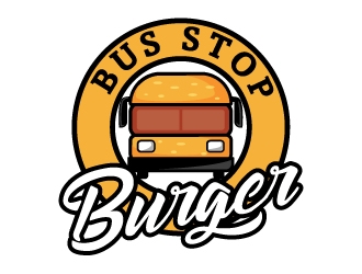 Bus Stop Burger logo design by fries