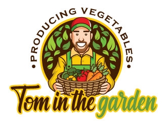 Tom in the garden logo design by invento
