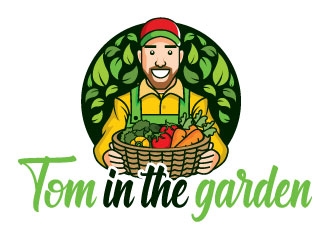 Tom in the garden logo design by invento