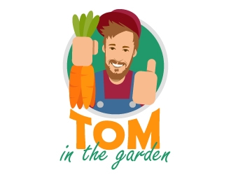 Tom in the garden logo design by fries