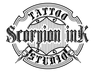 Scorpion Ink Tattoo Studio logo design by Suvendu