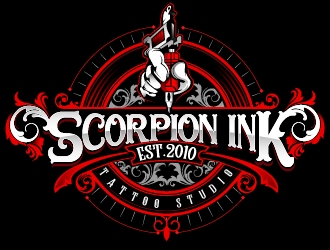 Scorpion Ink Tattoo Studio logo design by Suvendu