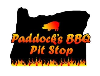 Paddock s BBQ Pitstop logo design by maze
