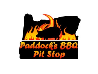 Paddock s BBQ Pitstop logo design by maze