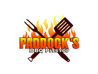 Paddock s BBQ Pitstop logo design by AamirKhan