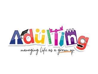 Adulting logo design by MarkindDesign