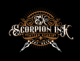 Scorpion Ink Tattoo Studio logo design by Suvendu