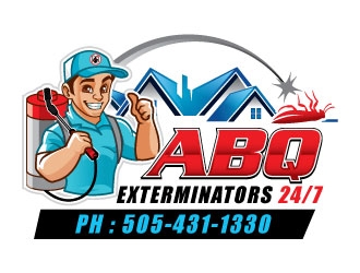 ABQ EXTERMINATORS 24/7 logo design by invento