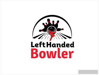 Left Handed Bowler logo design by spikesolo
