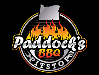 Paddock s BBQ Pitstop logo design by gogo