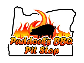 Paddock s BBQ Pitstop logo design by maze