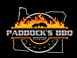 Paddock s BBQ Pitstop logo design by Ultimatum