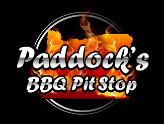 Paddock s BBQ Pitstop logo design by DreamLogoDesign