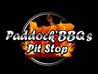Paddock s BBQ Pitstop logo design by DreamLogoDesign