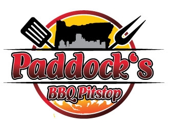 Paddock s BBQ Pitstop logo design by Suvendu