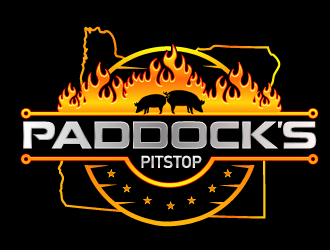 Paddock s BBQ Pitstop logo design by Ultimatum