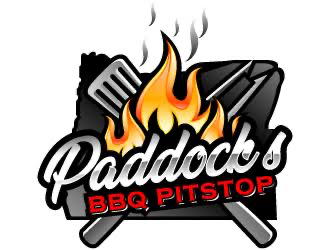 Paddock s BBQ Pitstop logo design by Suvendu
