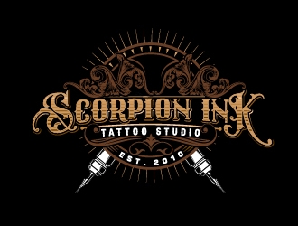 Scorpion Ink Tattoo Studio logo design by Suvendu