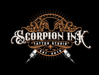 Scorpion Ink Tattoo Studio logo design by Suvendu