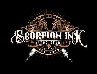 Scorpion Ink Tattoo Studio logo design by Suvendu