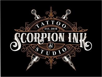 Scorpion Ink Tattoo Studio logo design by Mardhi
