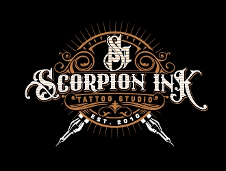 Scorpion Ink Tattoo Studio logo design by Suvendu