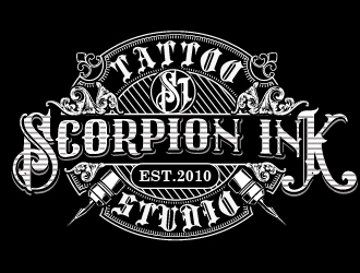 Scorpion Ink Tattoo Studio logo design by Suvendu