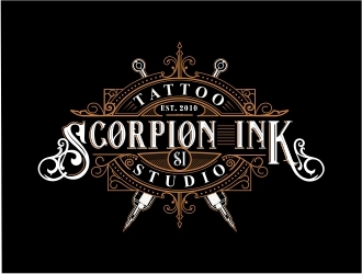 Scorpion Ink Tattoo Studio logo design by Mardhi