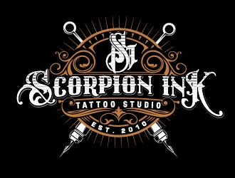 Scorpion Ink Tattoo Studio logo design by Suvendu