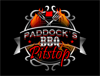 Paddock s BBQ Pitstop logo design by serprimero