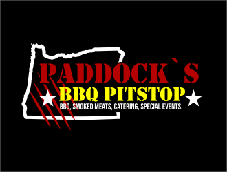 Paddock s BBQ Pitstop logo design by serprimero
