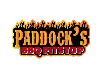 Paddock s BBQ Pitstop logo design by AamirKhan
