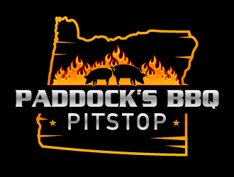 Paddock s BBQ Pitstop logo design by Ultimatum