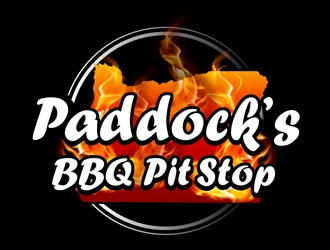 Paddock s BBQ Pitstop logo design by DreamLogoDesign