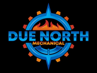 Due North Mechanical  logo design by dasigns
