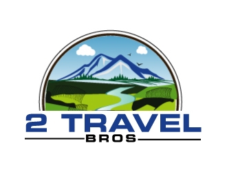 2 Travel Bros logo design by AamirKhan