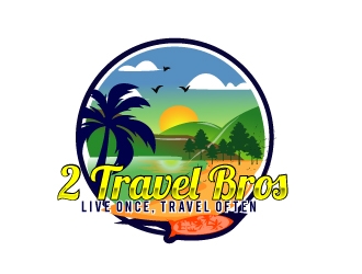 2 Travel Bros logo design by AamirKhan