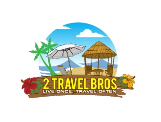 2 Travel Bros logo design by AamirKhan
