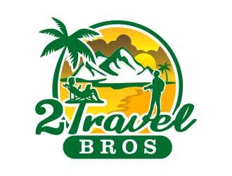 2 Travel Bros logo design by amar_mboiss