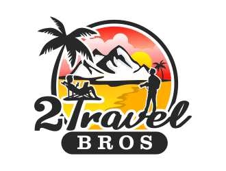 2 Travel Bros logo design by amar_mboiss