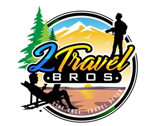 2 Travel Bros logo design by DreamLogoDesign