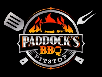 Paddock s BBQ Pitstop logo design by jaize