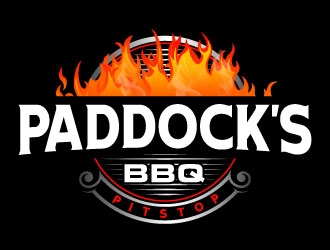 Paddock s BBQ Pitstop logo design by daywalker