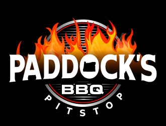 Paddock s BBQ Pitstop logo design by daywalker