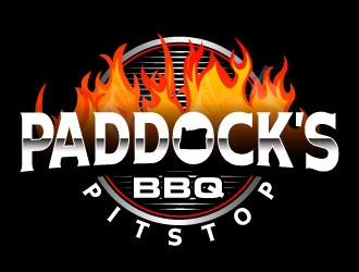 Paddock s BBQ Pitstop logo design by daywalker