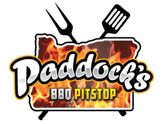 Paddock s BBQ Pitstop logo design by REDCROW