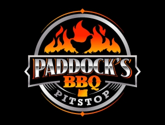 Paddock s BBQ Pitstop logo design by jaize